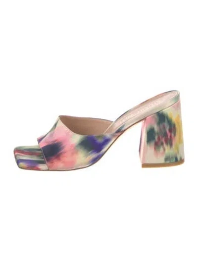 Pre-owned Stuart Weitzman Printed Slides In Multi