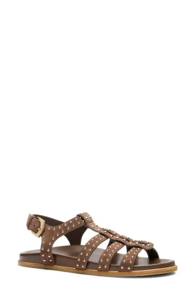 Stuart Weitzman Pry Fisherman Sandal In Brown