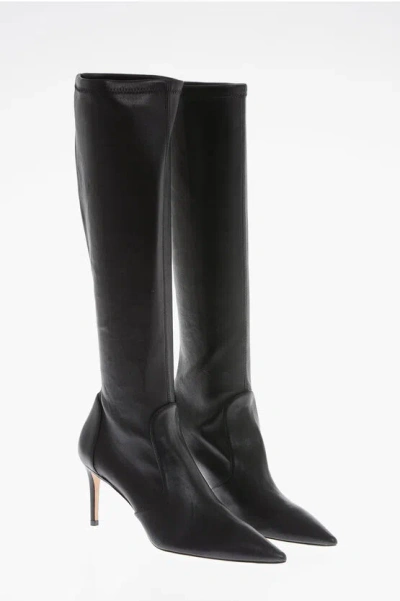 Stuart Weitzman Pull-on Stuart Boots With Stiletto Heel 8cm In Black