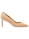 Stuart Weitzman Pump In Powder Suede Heel 70 Mm In Brown