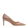 Stuart Weitzman Pump Vernice Nude Tacco 75 Mm In Brown