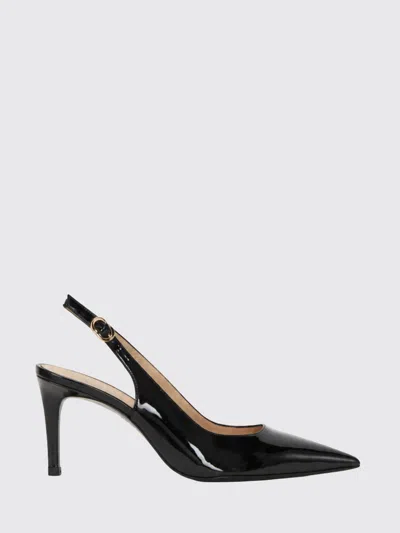Stuart Weitzman Power Patent Leather Slingback Pumps In Black