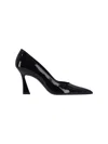 Stuart Weitzman Vinnie 85 Pumps In Black Patent Leather In Black