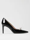 Stuart Weitzman Bow Detail Patent Leather Pointed Toe Pumps In Black
