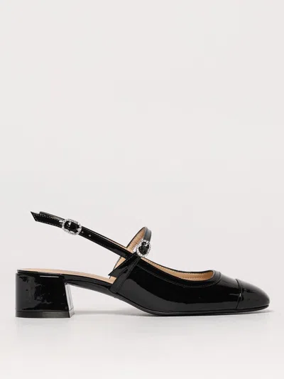 Stuart Weitzman Kenna Block Slingback 45 In Black