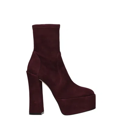 Stuart Weitzman Purple Leather Ankle