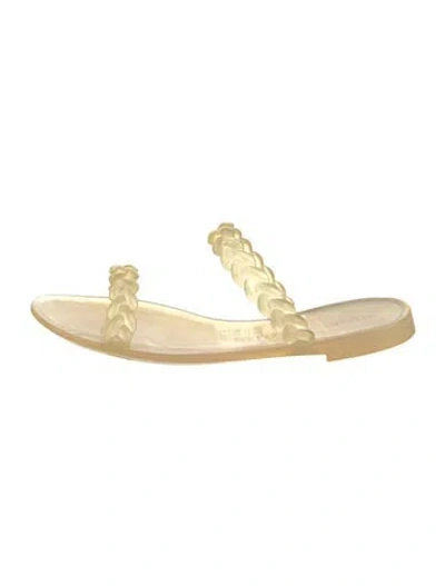 Pre-owned Stuart Weitzman Pvc Braided Accents Slides