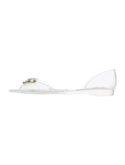 Pre-owned Stuart Weitzman Pvc Sandals In White