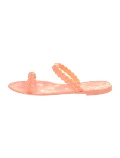Pre-owned Stuart Weitzman Pvc Slides In Pink