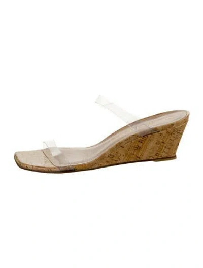 Pre-owned Stuart Weitzman Pvc Slides In Transparent