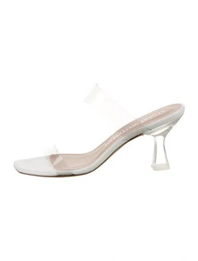 Pre-owned Stuart Weitzman Pvc Slides In White
