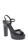Stuart Weitzman Reade Platform Sandal In Black
