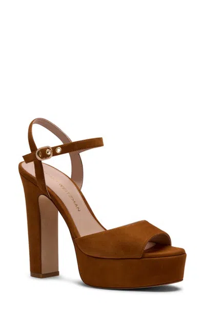 Stuart Weitzman Reade Platform Sandal In Boho Tan
