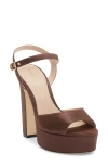 Stuart Weitzman Reade Platform Sandal In Walnut