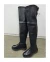Stuart Weitzman Rear Lace Design Boots In Black