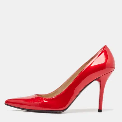 Stuart Weitzman Red Patent Leather Stuart Pumps