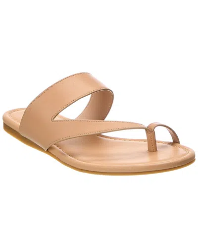 Stuart Weitzman Remy Leather Slide In Neutral