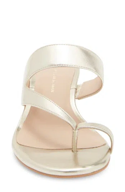 Stuart Weitzman Remy Slide Sandal In Gold