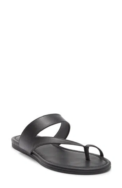 Stuart Weitzman Remy Toe Strap Sandal In Black