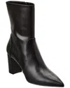 Stuart Weitzman Renegade Zip 75 Leather Bootie In Black
