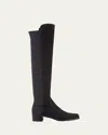 Stuart Weitzman Reserve Suede Over-the-knee Boots In Black Suede