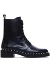 Stuart Weitzman Reverie Lace Up Booties In Black