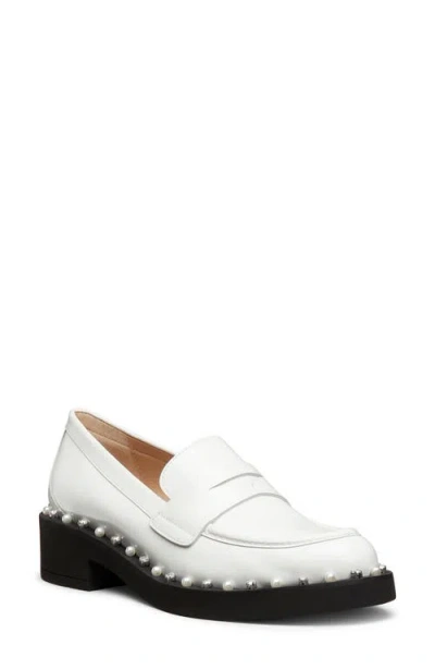 Stuart Weitzman Reverie Loafer In White