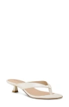 Stuart Weitzman Rio Leather Kitten-heel Thong Sandals
