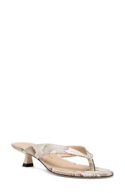 Stuart Weitzman Rio Kitten Heel Sandal In White