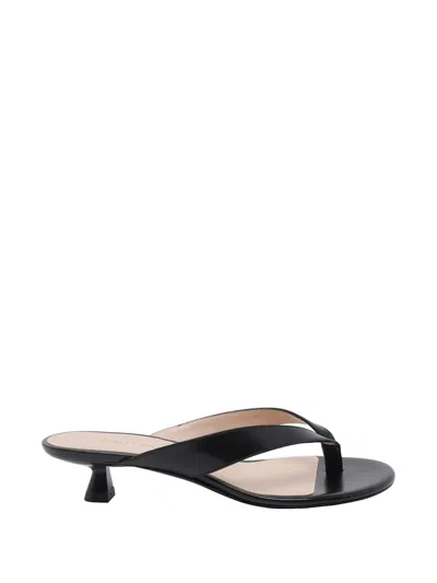 Stuart Weitzman Rio Sleek Sandals In Black