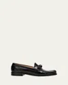 Stuart Weitzman Rosie Leather Slip-on Loafers In Black
