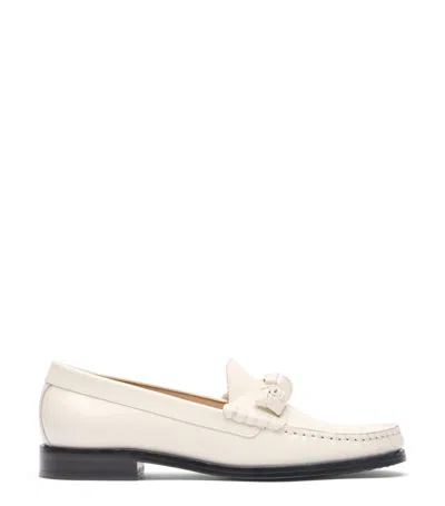 Stuart Weitzman , Rosie Loafer, Flats And Loafers, Cream, Spazzolato In White