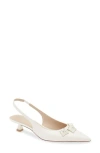 Stuart Weitzman Pointed High-heeled Sandals In Cream