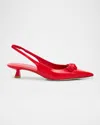 Stuart Weitzman Rosie Slingback Kitten Pumps In Cherry