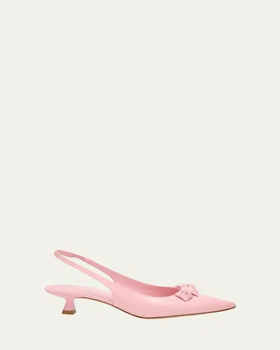 Stuart Weitzman Rosie Slingback Kitten Pumps In Pink Marshmallow