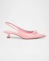 Stuart Weitzman Rosie Slingback Kitten Pumps In Pink Marshmallow