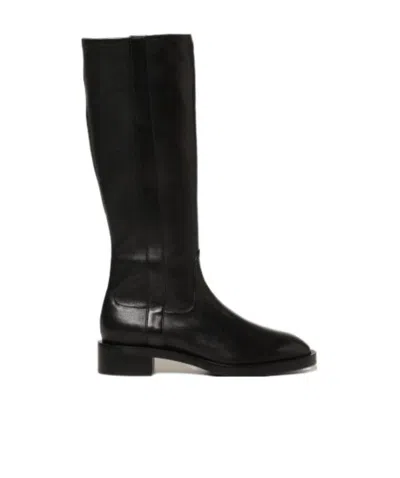 Stuart Weitzman Round Head Boots In Black
