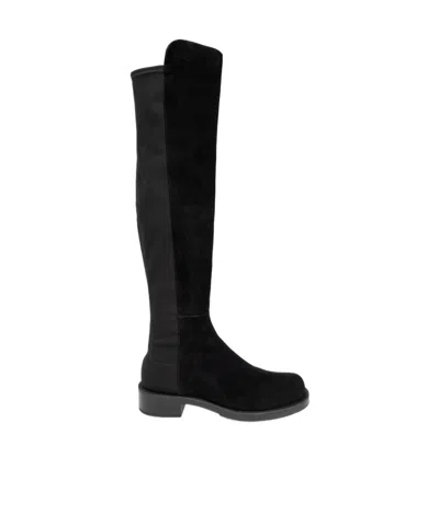 Stuart Weitzman Round-head Boots In Black