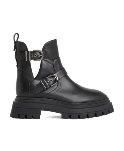 Stuart Weitzman The Maverick Bedford Moto Bootie In Black