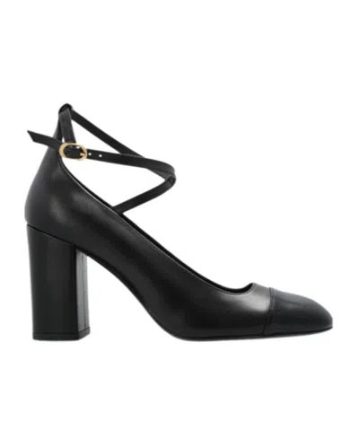 Stuart Weitzman Round Head High Heels In Black