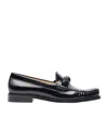 Stuart Weitzman Rosie Leather Slip-on Loafers In Black