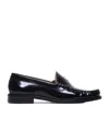 Stuart Weitzman Round Head Loafer Shoes In Black
