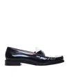 Stuart Weitzman Round Head Loafer Shoes In Black