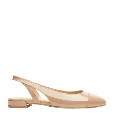 Stuart Weitzman Round-head Open-heeled Shoes In Nude