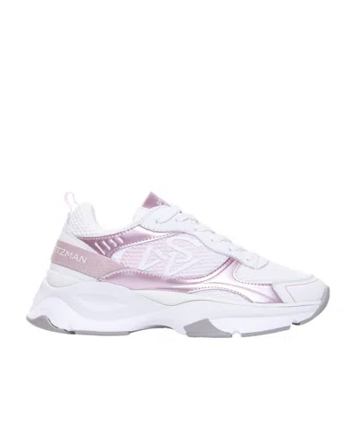 Stuart Weitzman Round-head Sneakers In White