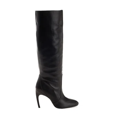 Stuart Weitzman Round-headed Boots In Black