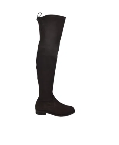 Stuart Weitzman Round-headed Boots In Black