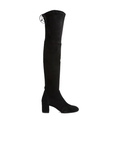 Stuart Weitzman Womens Black Tieland Suede Over-the-knee Boots