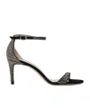 Stuart Weitzman 75mm Nudist Shine Sandals In Black