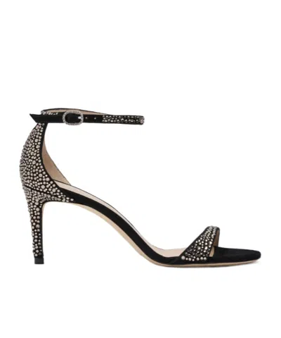 STUART WEITZMAN ROUND-HEADED HIGH-HEELED SANDALS
